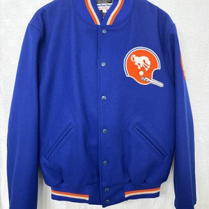 Denver Broncos authentic Ebbets Field Flannels all-wool varsity jacket