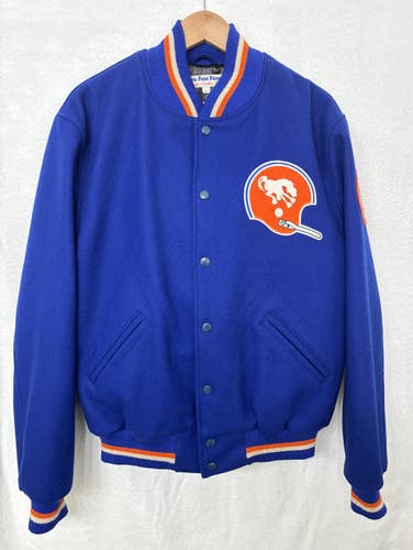 Denver Broncos authentic Ebbets Field Flannels all-wool varsity jacket