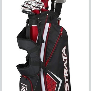 New Callaway Strata Plus 14 Piece Complete Set w/Bag Men RH RED **READ**