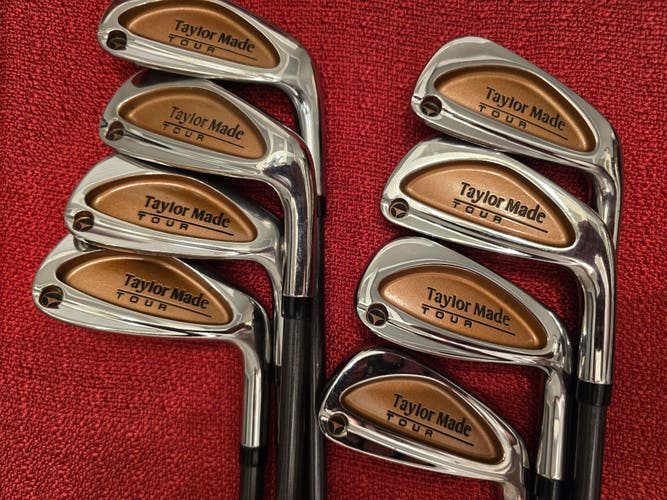 Men's TaylorMade Tour Right Handed Iron Set Stiff Flex Graphite Shaft (Used)