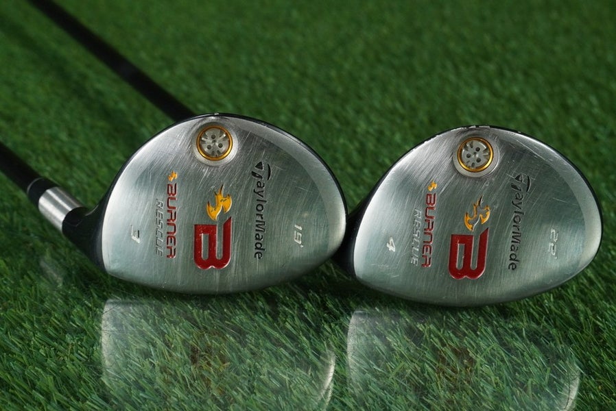 TAYLORMADE BURNER RESCUE HYBRIDS SET 3H 19 4H 22 REAX 60 STIFF GRAPHITE RH