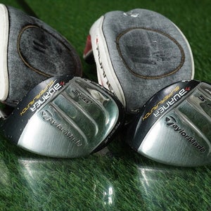 TAYLORMADE BURNER HYBRID SET 3H 18 5H SUPER LAUNCH 24 REAX 60 RH & HEADCOVERS!