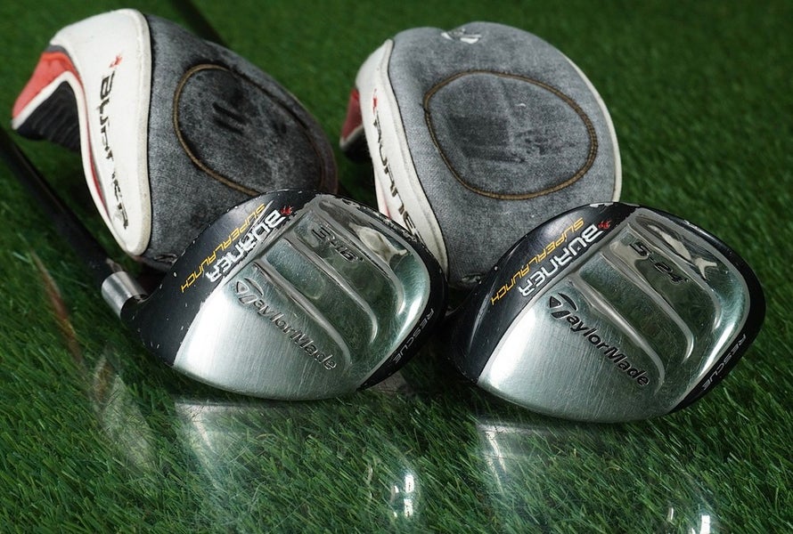 TAYLORMADE BURNER HYBRID SET 3H 18 5H SUPER LAUNCH 24 REAX 60 RH & HEADCOVERS!