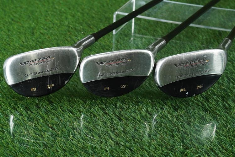 WARRIOR CUSTOM GOLF TCP HYBRIDS SET 3H 20 4H 23 5H 26 TOUR 3.1 RH ~ LOOK!!