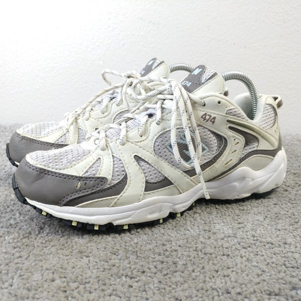 New Balance 474 Womens Size 8.5 Running Shoes White Trail Sneakers Lace Up Low