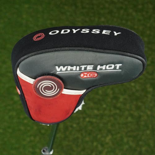 ODYSSEY WHITE HOT XG BLADE PUTTER HEADCOVER BLACK / GRAY / RED W/ MARKER ~ LOOK!