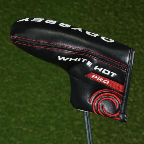 ODYSSEY WHITE HOT PRO BLADE PUTTER HEADCOVER BLACK / WHITE / RED ~ LOOK!!
