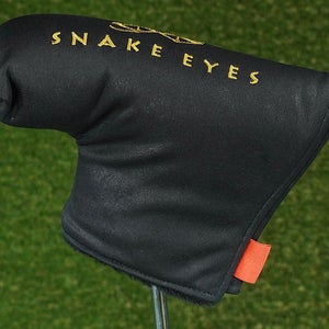 SNAKE EYES BLADE PUTTER HEADCOVER MAGNETIC BLACK / YELLOW ~ LOOK!!
