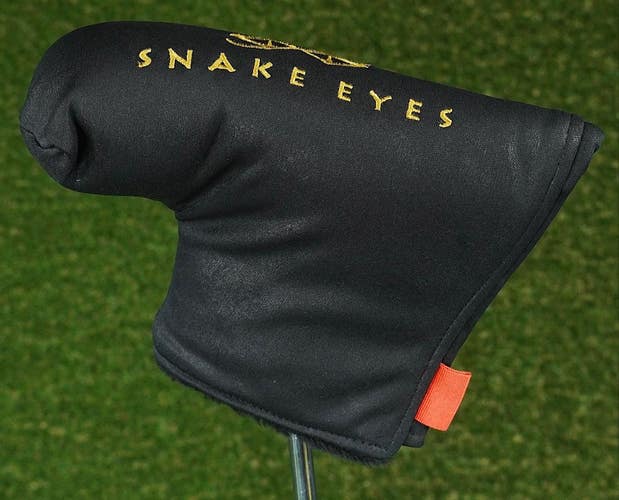 SNAKE EYES BLADE PUTTER HEADCOVER MAGNETIC BLACK / YELLOW ~ LOOK!!