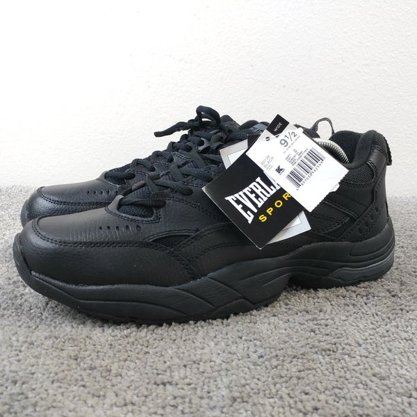 Everlast Sport Louis Mens Size 10 WIDE Width Shoes Black Low Top Sneakers