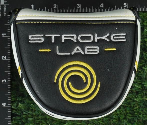 ODYSSEY STROKE LAB MALLET PUTTER MAGNETIC HEADCOVER BLACK / WHITE / YELLOW