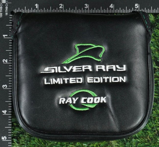 RAY COOK SILVER RAY MALLET PUTTER HEADCOVER LIMITED EDITION BLACK/WHITE/GREEN
