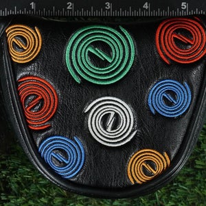 MYTAG MALLET PUTTER HEADCOVER CIRCLE DESIGN MAGNETIC MULTICOLORED / BLACK