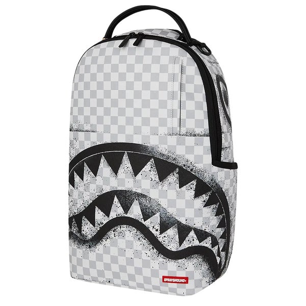 Sprayground Red Stencil Backpack Unisex White Graphic Print Laptop Sleeve SGB13