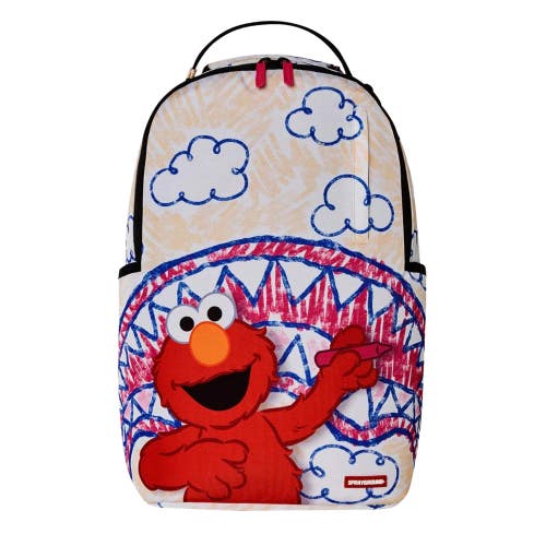Sprayground Elmo's World Shark Sketch Unisex Multicolor Printed Backpack SGB29