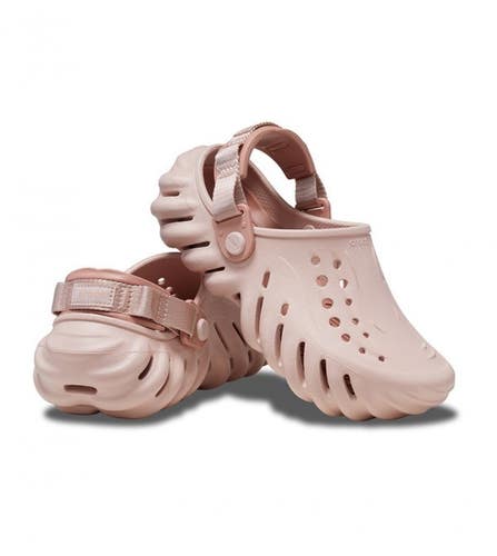 Crocs Echo 208190-6TY Clog Kids 3Y Pink Clay Cut Out Comfort Casual Shoes DDK533