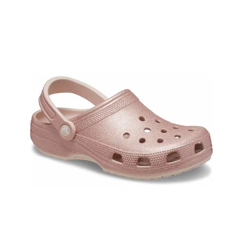 Crocs Classic 205942-6WV Clog Kids 2M-4W Pink Glitter Comfort Casual Shoes DAB7