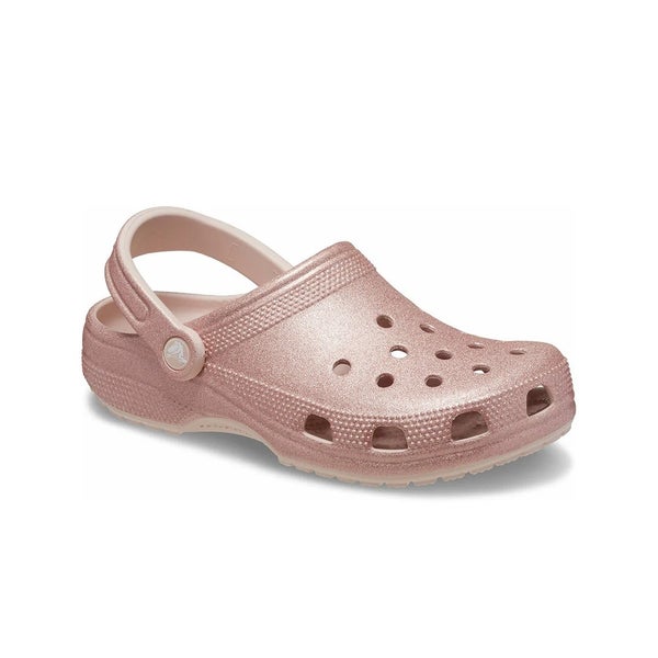 Crocs Classic 205942-6WV Clog Kids 2M-4W Pink Glitter Comfort Casual Shoes DAB7