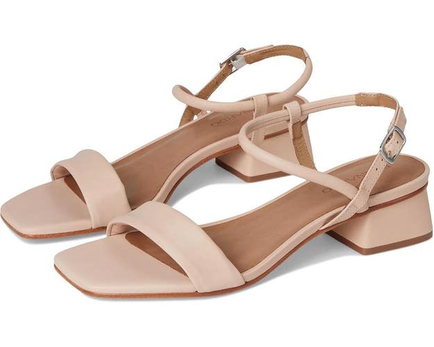 Bernardo Josei Sandals Women's US 6 Cipria Leather Ankle Strap Wedge Heel TZP932