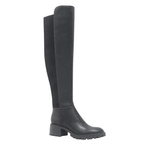 Kenneth Cole New York Riva KL23RVA01 Boots Womens 9.5 Black Over-the-Knee TZP719