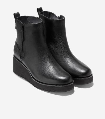 Cole Haan Zerogrand City W28705 Boots Women 10.5 Black Leather Waterproof TZP710