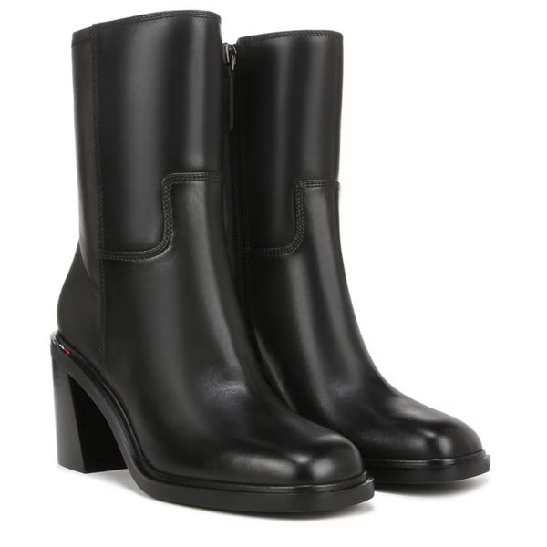 Franco Sarto Penelope Boots Women's US 8 Black Leather Mid Calf Bootie TZP713