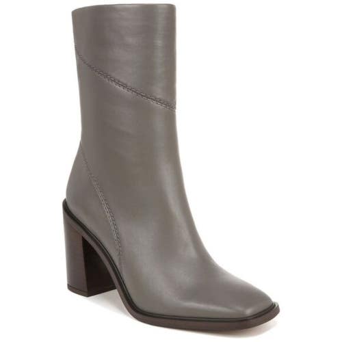 Franco Sarto Stevie Boots Womens 8.5 Gray Nappa Leather Square Toe Bootie TZP787