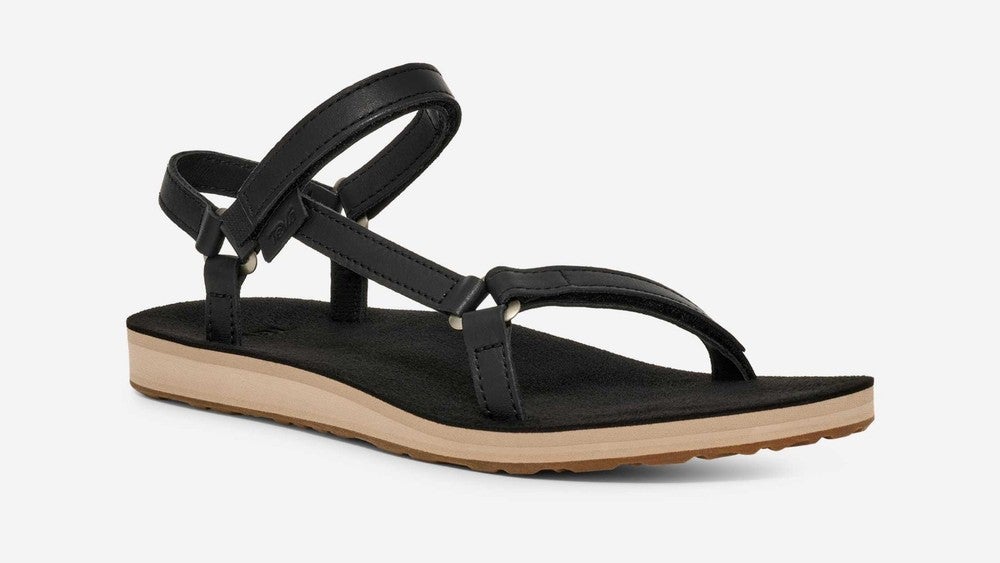 Teva Original Universal Slim 1151031 Sandals Women's US 11 Black Leather TZP958