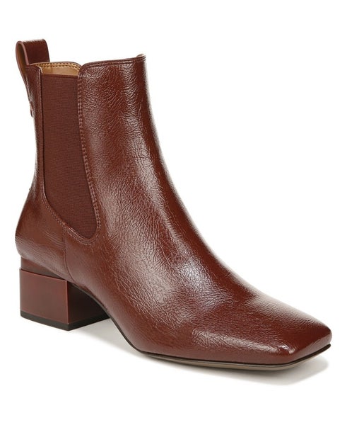 Franco Sarto Waxton H7349S4 Bootie Women's Mahogany Leather Ankle Boots TZP990