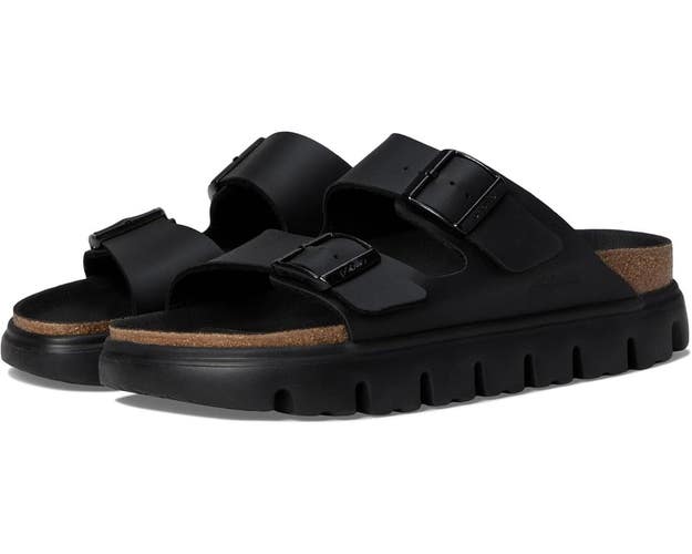 Papillio by Birkenstock Arizona Sandals Women's US 7 Black Platform Slide TZP965