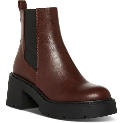 Madden Girl Trust Boots Women's US 11 Brown Faux Leather Platform Bootie TZP989