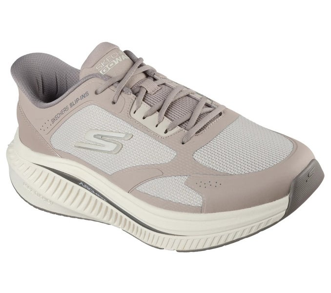 Skechers Go Walk Max Cushioning Arch Fit Jaylen Men 9.5 Taupe Casual Shoe TZP953