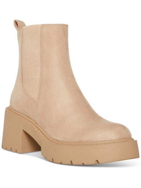 Madden Girl Trust TRUS01J1 Boots Women's Beige Faux Suede Platform Bootie TZP779