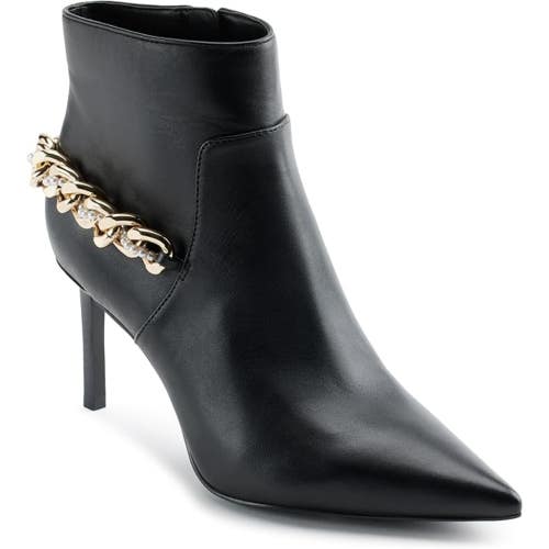 Karl Lagerfeld Paris Samra Boots Womens 10 Black Pointed Toe Ankle Bootie TZP783