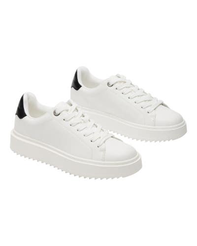 Steve Madden Catcher Sneakers Women's US 5.5 Black White Lifestyle Shoes TZP724