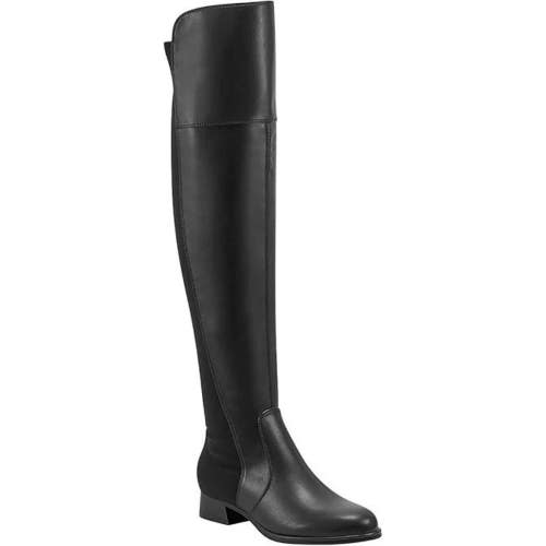 Marc Fisher Terrea Boots Women's US 7 Black Faux Leather Over the Knee TZP716