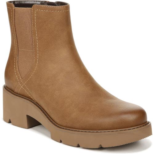 Naturalizer Cade Boots Women's Chestnut Brown Block Heel Chelsea Booties TZP793