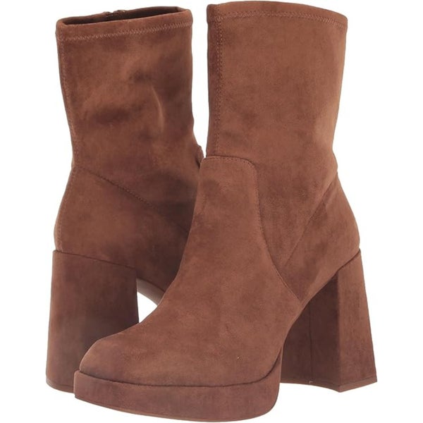 Kenneth Cole New York Bri Boots Women's 8.5 Brown Square Toe Ankle Bootie TZP784