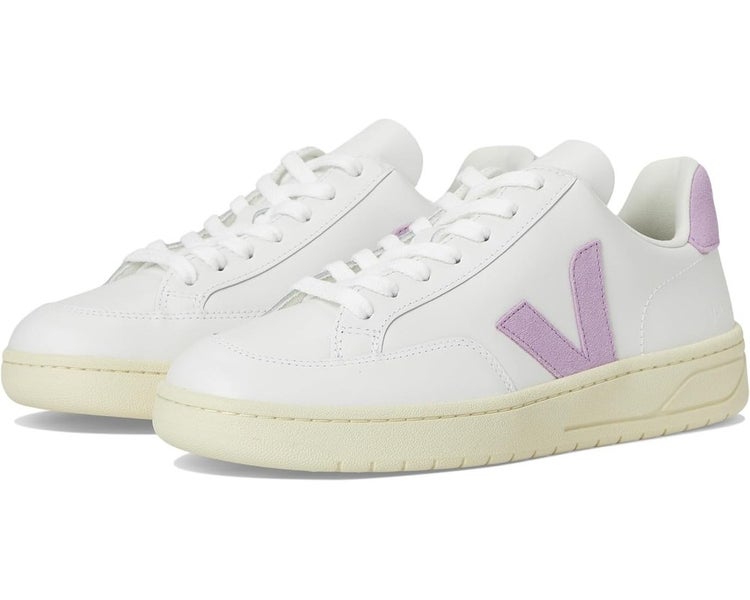 Veja V-12 XD0220494 Sneaker Women 10 White Orchid Leather Lifestyle Shoes TZP964