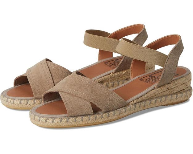Miz Mooz Vena Sandals Women's US 5.5-6 Brown Leather Criss Cross Strap TZP926