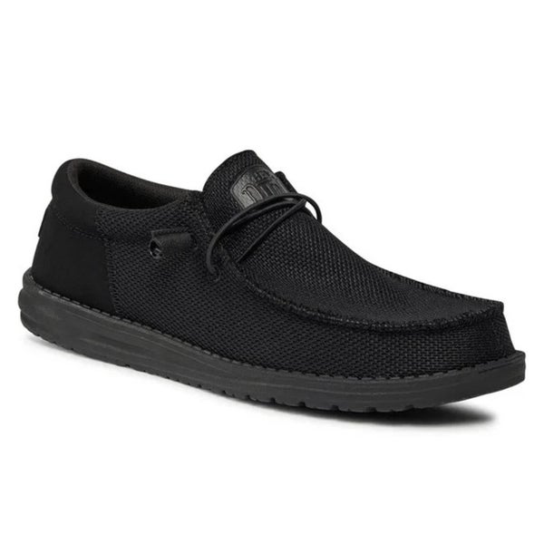 Hey Dude Wally Funk Mono 40011-0XS Men's US 8 Black Slip-On Casual Shoes TZP752