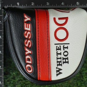 ODYSSEY WHITE HOT OG MALLET PUTTER HEADCOVER MAGNETIC BLACK/ WHITE/ RED ~ LOOK!