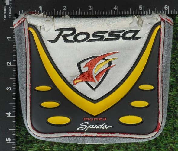 TAYLORMADE ROSSA MONZA SPIDER MALLET PUTTER MAGNETIC HEADCOVER GRAY/BLACK/YELLOW