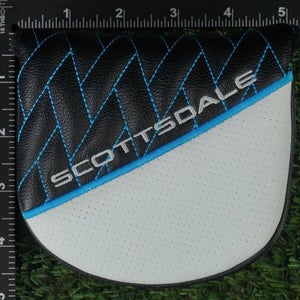 PING SCOTTSDALE MALLET PUTTER HEADCOVER MAGNETIC BLACK / WHITE / BLUE ~ LOOK!!