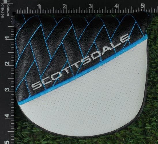PING SCOTTSDALE MALLET PUTTER HEADCOVER MAGNETIC BLACK / WHITE / BLUE ~ LOOK!!
