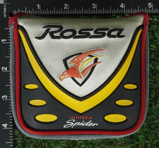 TAYLORMADE ROSSA MONZA SPIDER MALLET PUTTER HEADCOVER MAGNETIC GRAY/BLACK/YELLOW