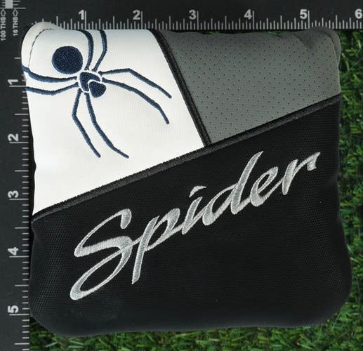 TAYLORMADE SPIDER MALLET PUTTER HEADCOVER MAGNETIC GRAY / BLACK / WHITE ~ LOOK!!