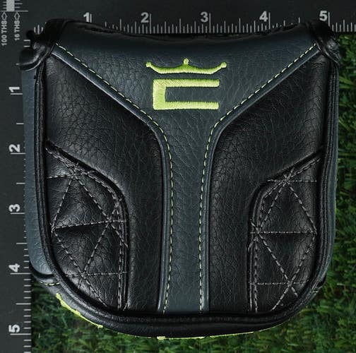 COBRA KING MALLET PUTTER HEADCOVER VINTAGE BLACK / GREEN / WHITE ~ LOOK!!
