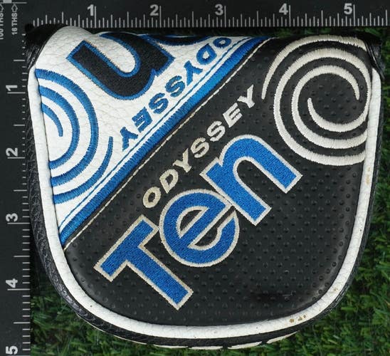 ODYSSEY TEN MALLET PUTTER HEADCOVER MAGNETIC BLACK / BLUE / WHITE ~ LOOK!!