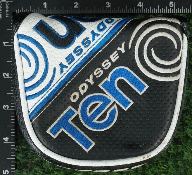 ODYSSEY TEN MALLET PUTTER HEADCOVER MAGNETIC BLACK / BLUE / WHITE ~ LOOK!!